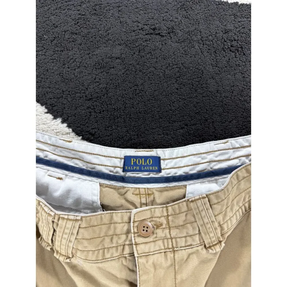 Polo Ralph Lauren Shorts Mens Size 36 Brown Military Cargo Utility Paratrooper